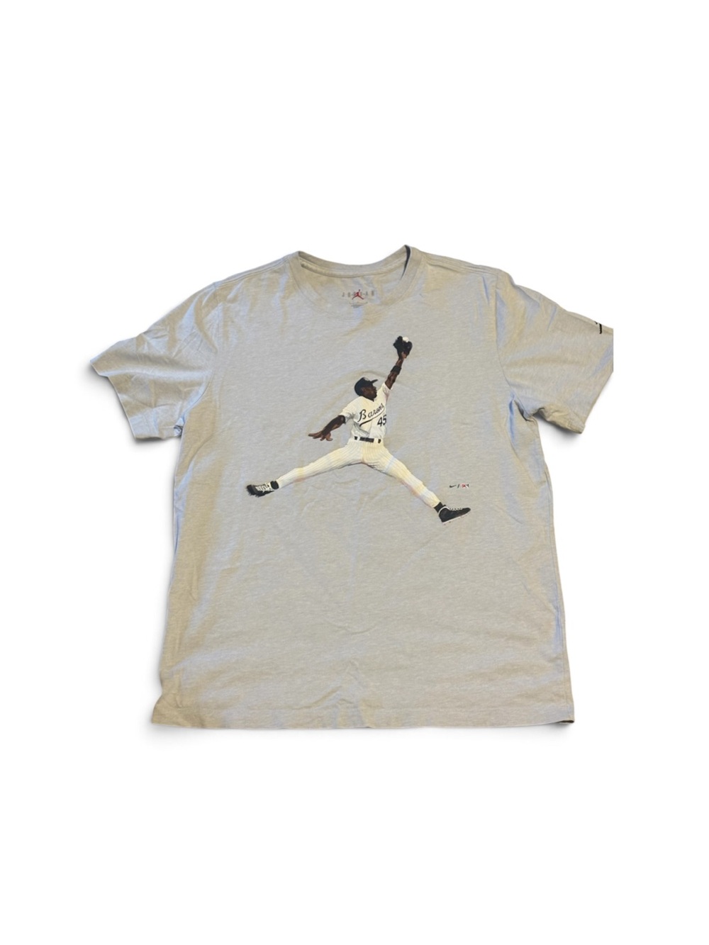 Jordan Light Blue/Gray blend Short Sleeve Baseball Graphic Tee Men’s size L